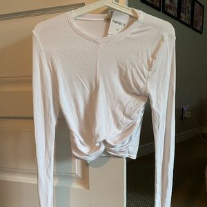 Forever 21 long sleeve shirt scrunch at bottom.